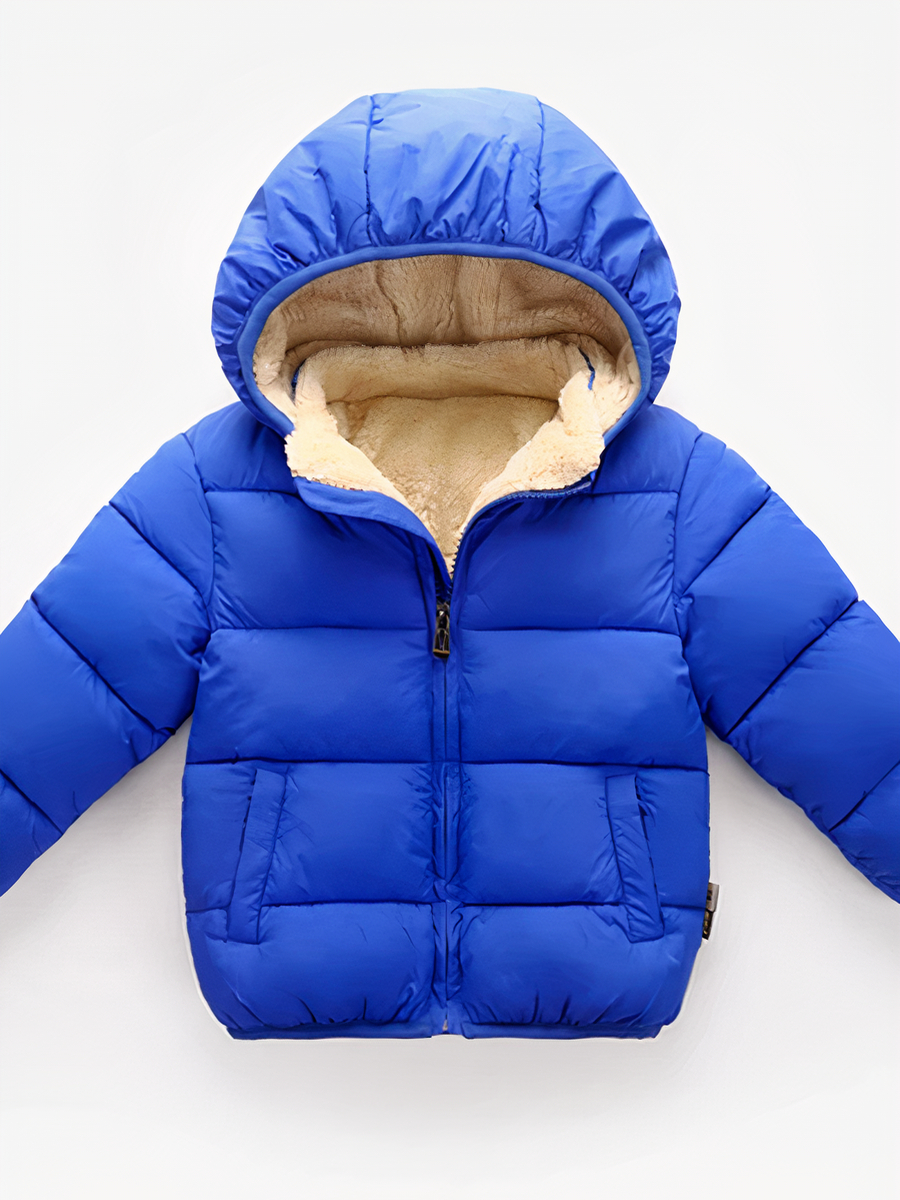 Veste bébé garçon style doudoune avec capuche détachable