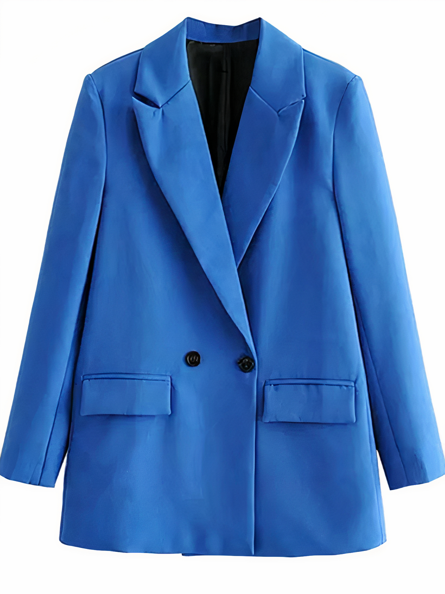 Veste blazer femme à double boutonnage style vintage