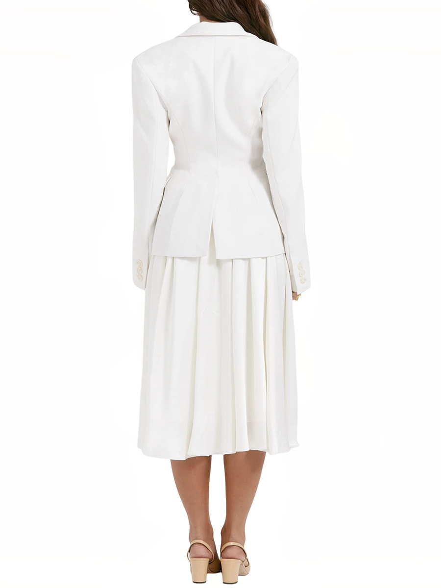 Veste de travail femme blanche et élégante de style blazer – Image 3