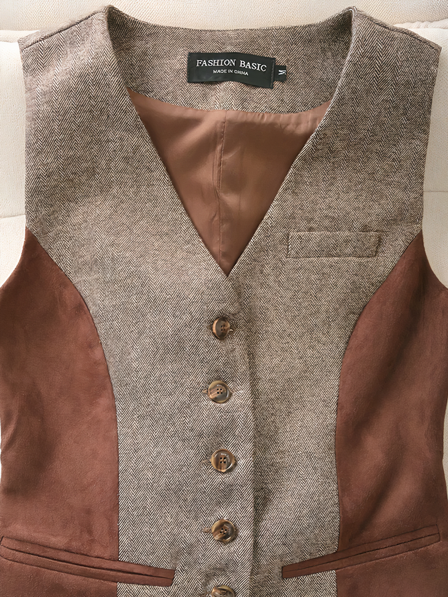 Veste équitation femme sans manches avec boutons – Image 2