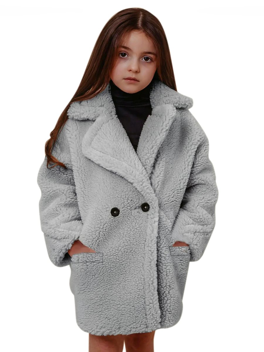 Veste fille chaude en fausse fourrure – Image 2