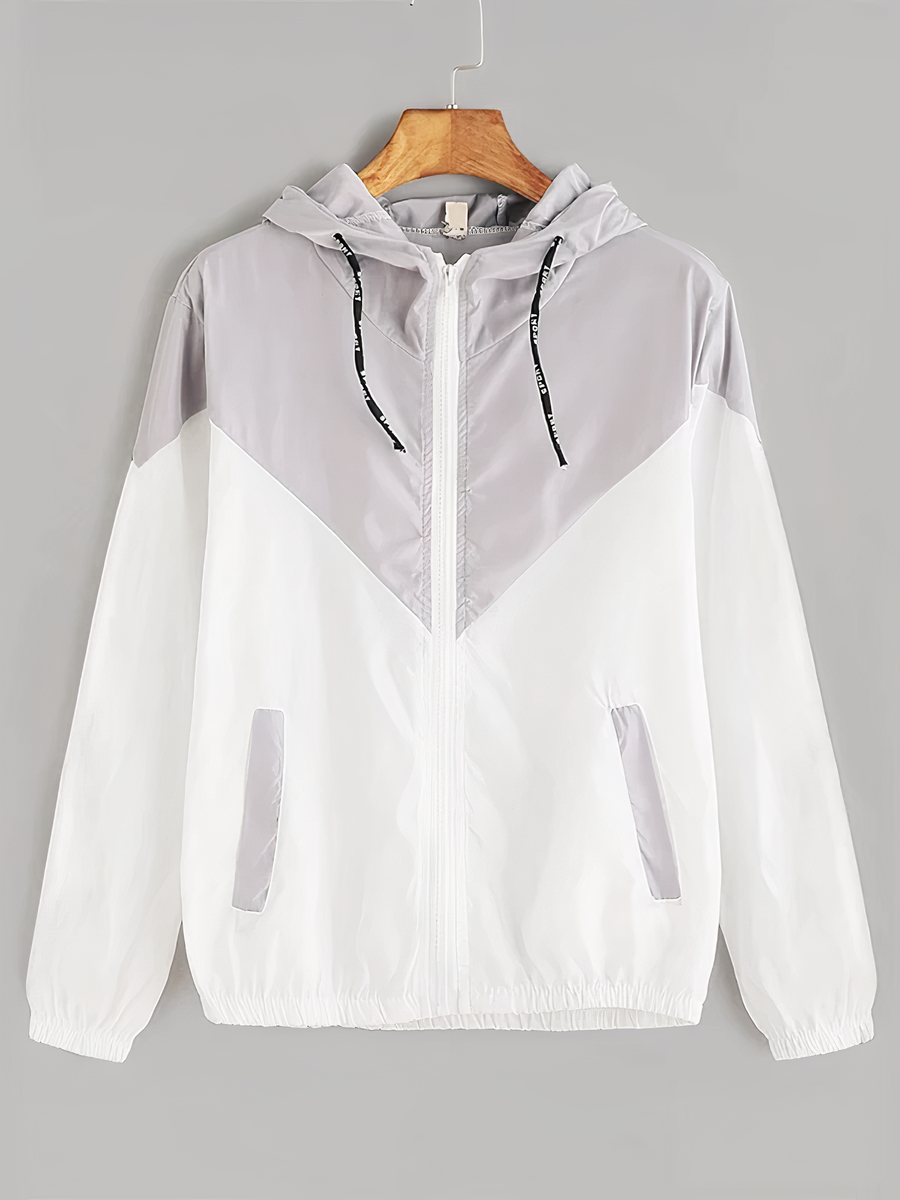 Veste running femme respirante zippée avec poches et capuche – Image 2