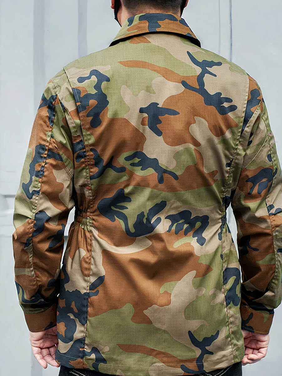 Veste saharienne homme effet camouflage militaire et coupe-vent – Image 2