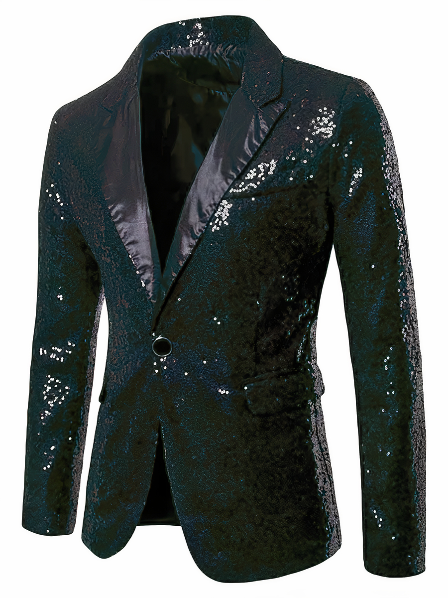 Veste sequin homme style blazer brillant