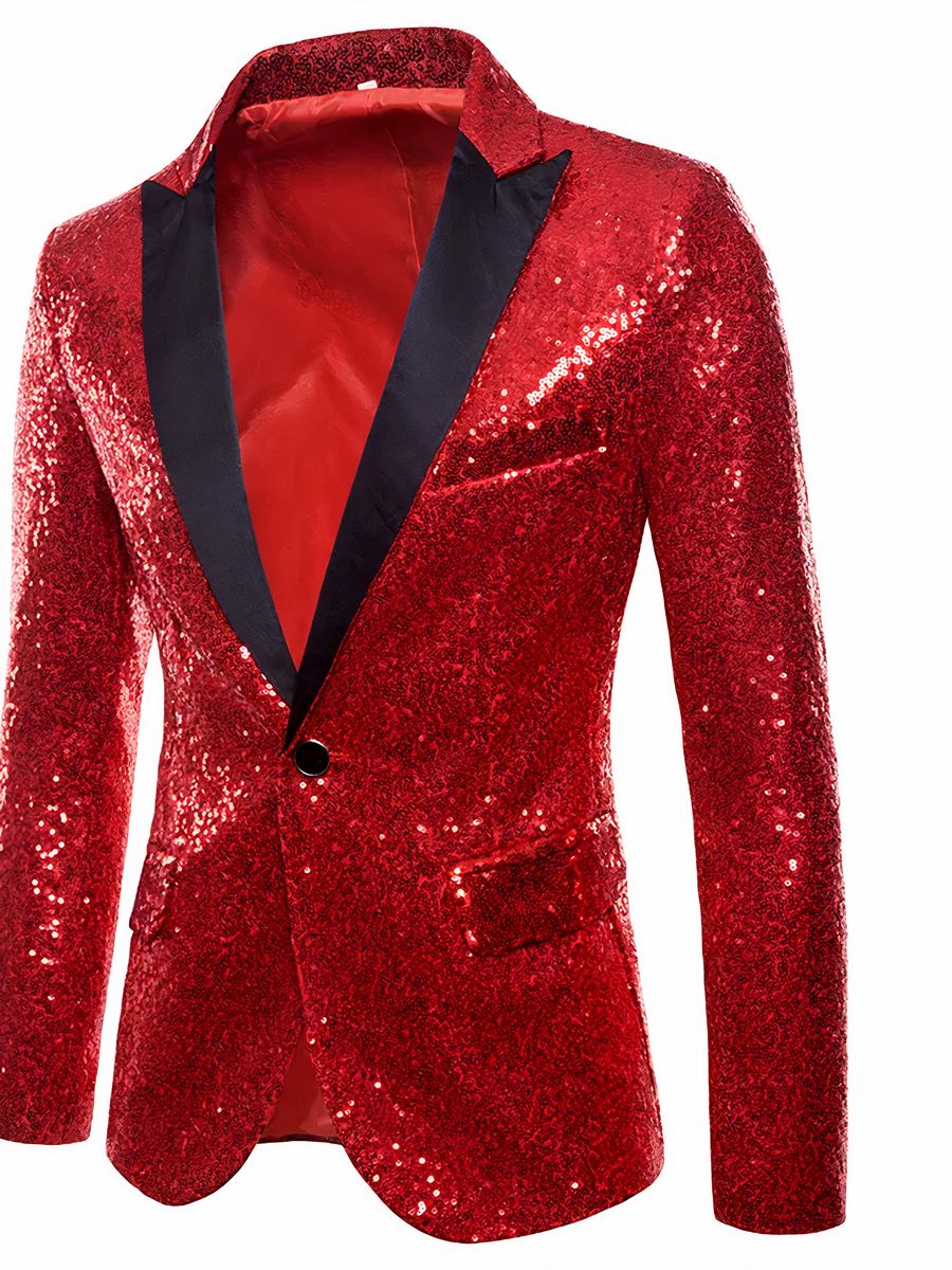 Veste sequin homme style blazer brillant – Image 2